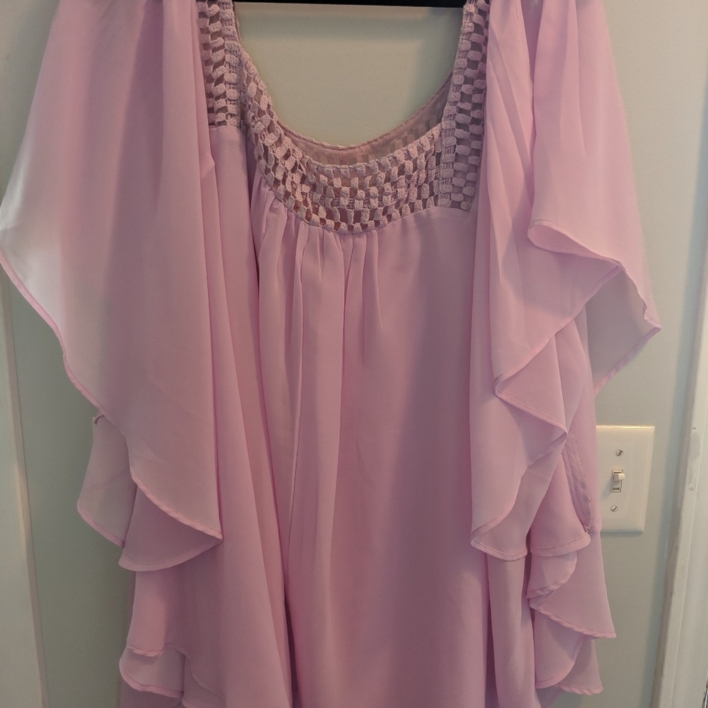 Purple flowy blouse